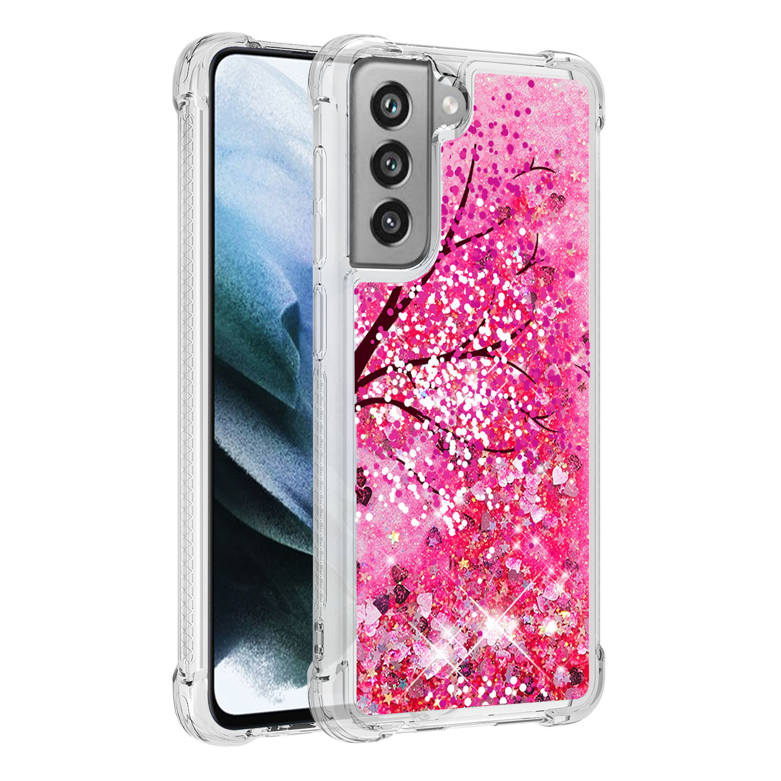 

Quicksand Phance Print Peption Aupposted TPU Крышка Чехол Для Мобильного Телефона TPU Для Samsung Galaxy S21 Fe - Цветение Вишни, Galaxy S21 FE 5G