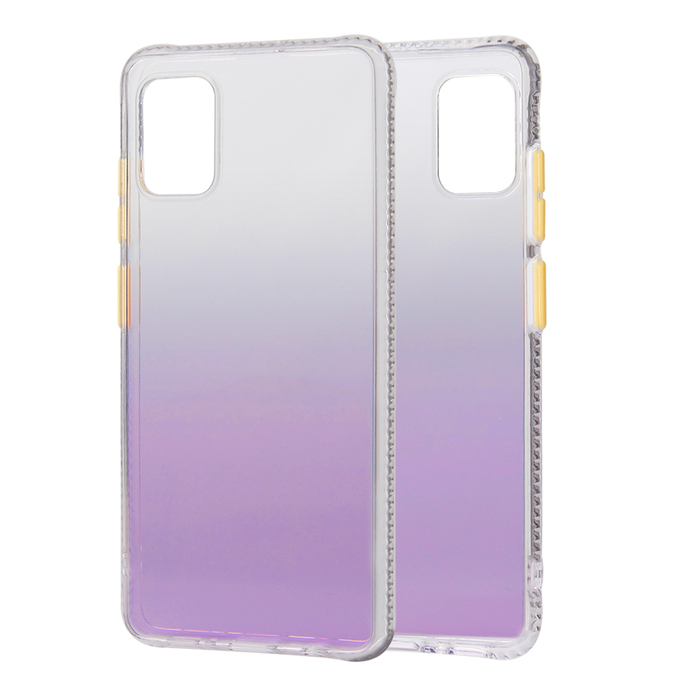 

Gradient Color Защитная Оболочка TPU + Акриловая Комбо Обратная Крышка Чехол Для Samsung Galaxy A82 5G - Фиолетовый, Galaxy A82 5G