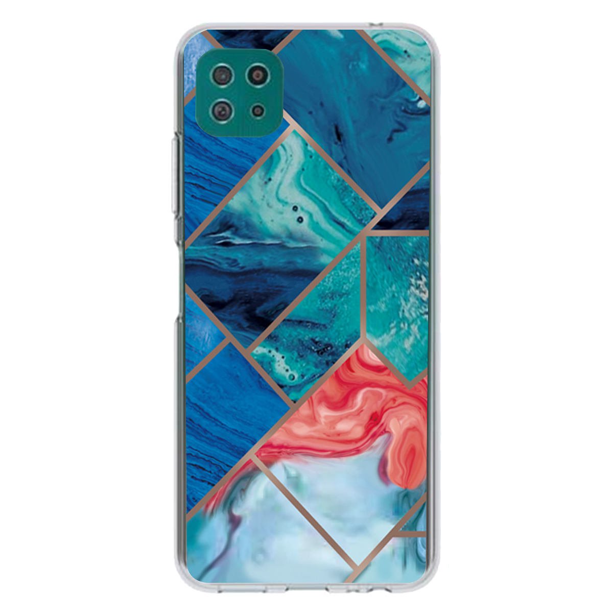 

Мраморный Шаблон TPU Cover Protector Case Для Samsung Galaxy A22 5G (версия Ес) - Стиль W, Galaxy A22 5G (EU Version)