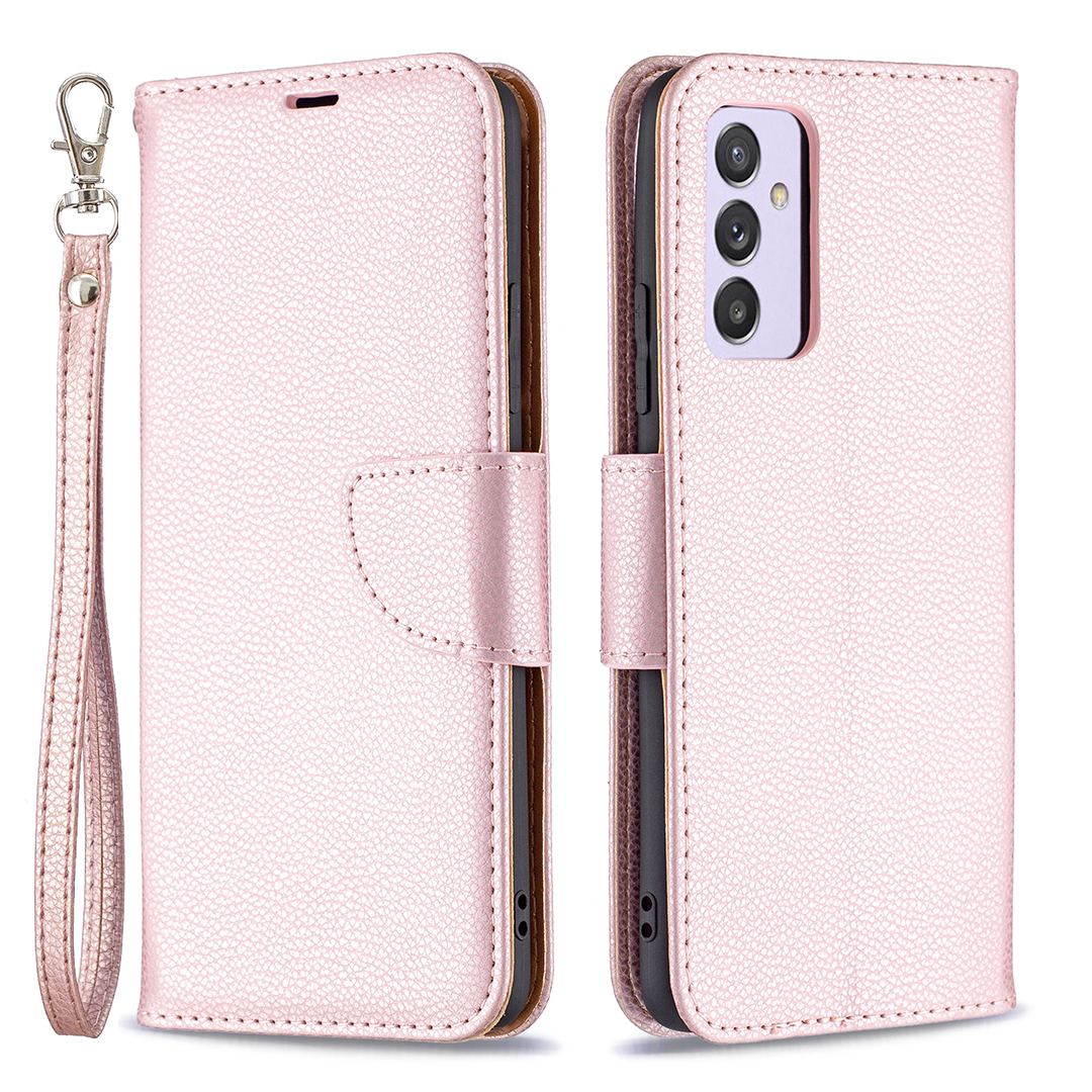

Litchi Skin Wallet Stand Case Для Samsung Galaxy A82 5G - Розовый, Galaxy A82 5G