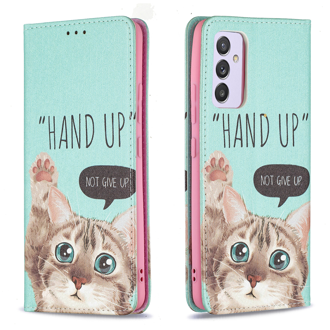 

Pattern Printing Leather Wallet Phone Case for Samsung Galaxy A82 5G - Cat, Galaxy A82 5G