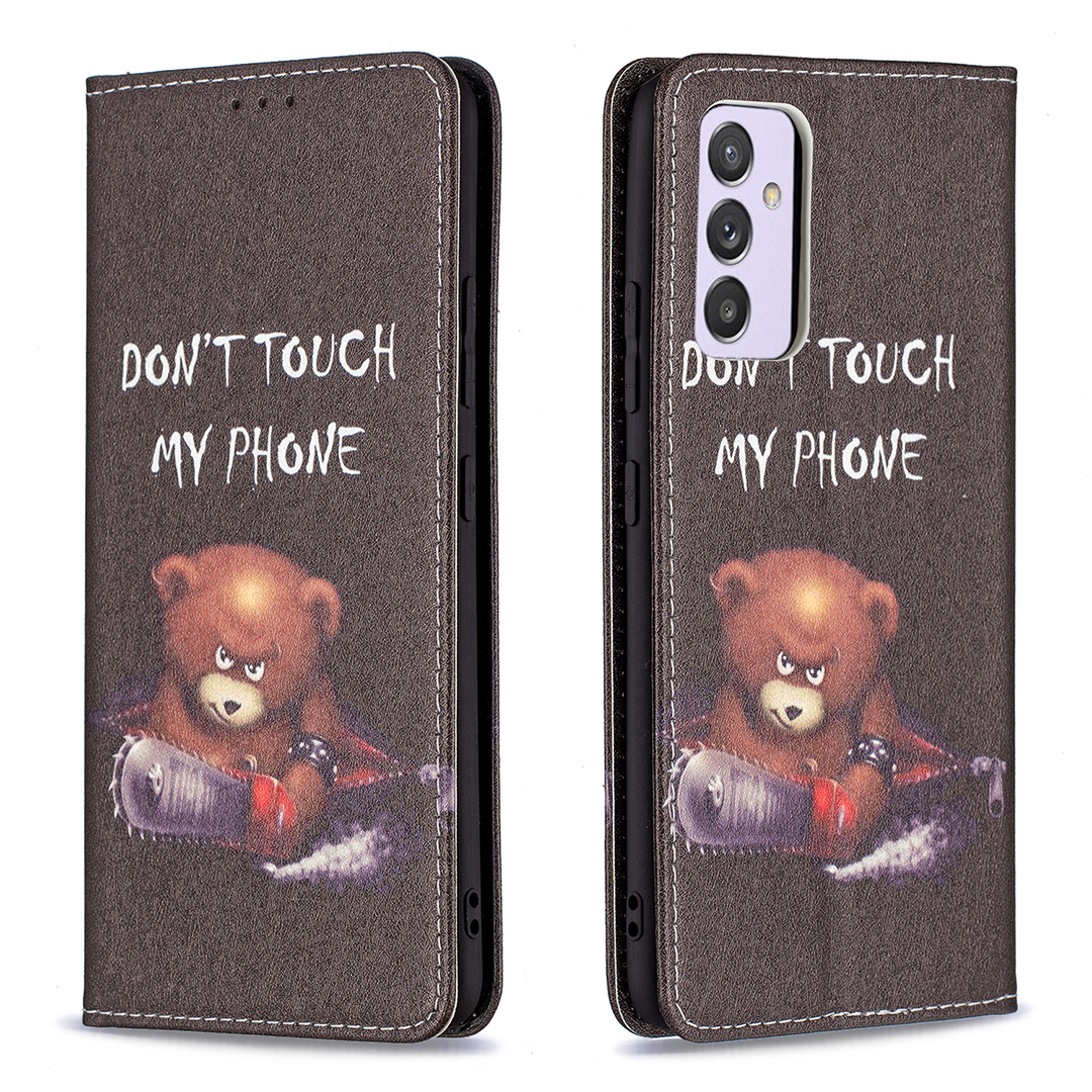 

Pattern Printing Leather Wallet Phone Case for Samsung Galaxy A82 5G - Brown Bear, Galaxy A82 5G