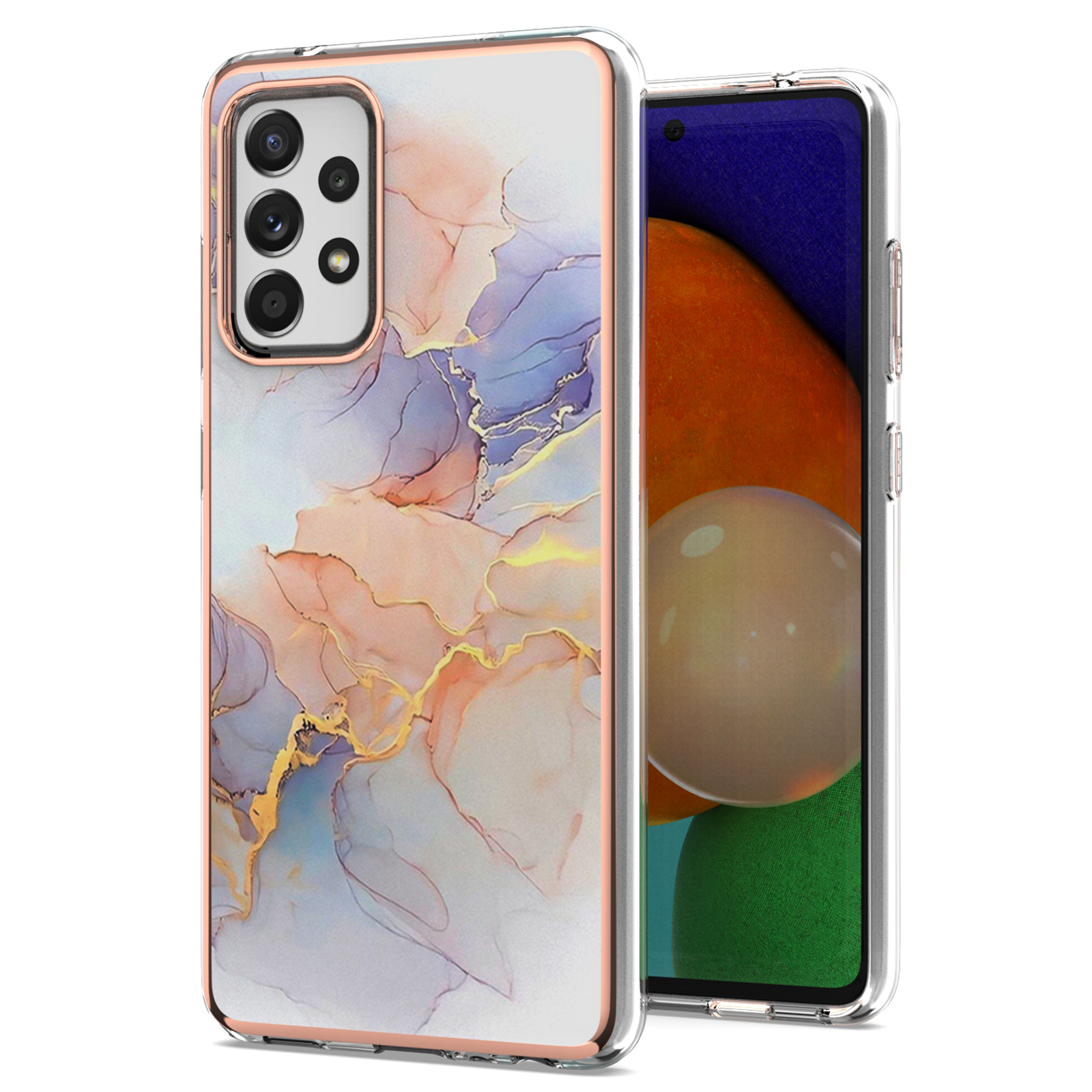 

Чехол Для Samsung Galaxy A52 4G / 5G TPU IMD TPU Для Samsung Galaxy A52 4G / 5G. - Млечный Путь Мраморный Белый, Galaxy A52 5G
