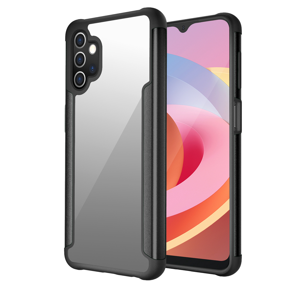 

Full Protection Metal + TPU + Plastic Combo Drop Resistant Hybrid Back Cover for Samsung Galaxy A32 5G/M32 5G - Black, Galaxy A32 5G