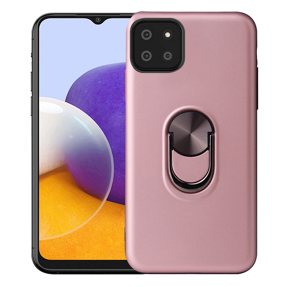 

Detachable 2-in-1 PC + TPU Combo Case with Finger Ring Kickstand for Samsung Galaxy A22 5G (EU Version) - Rose Gold, Galaxy A22 5G (EU Version)