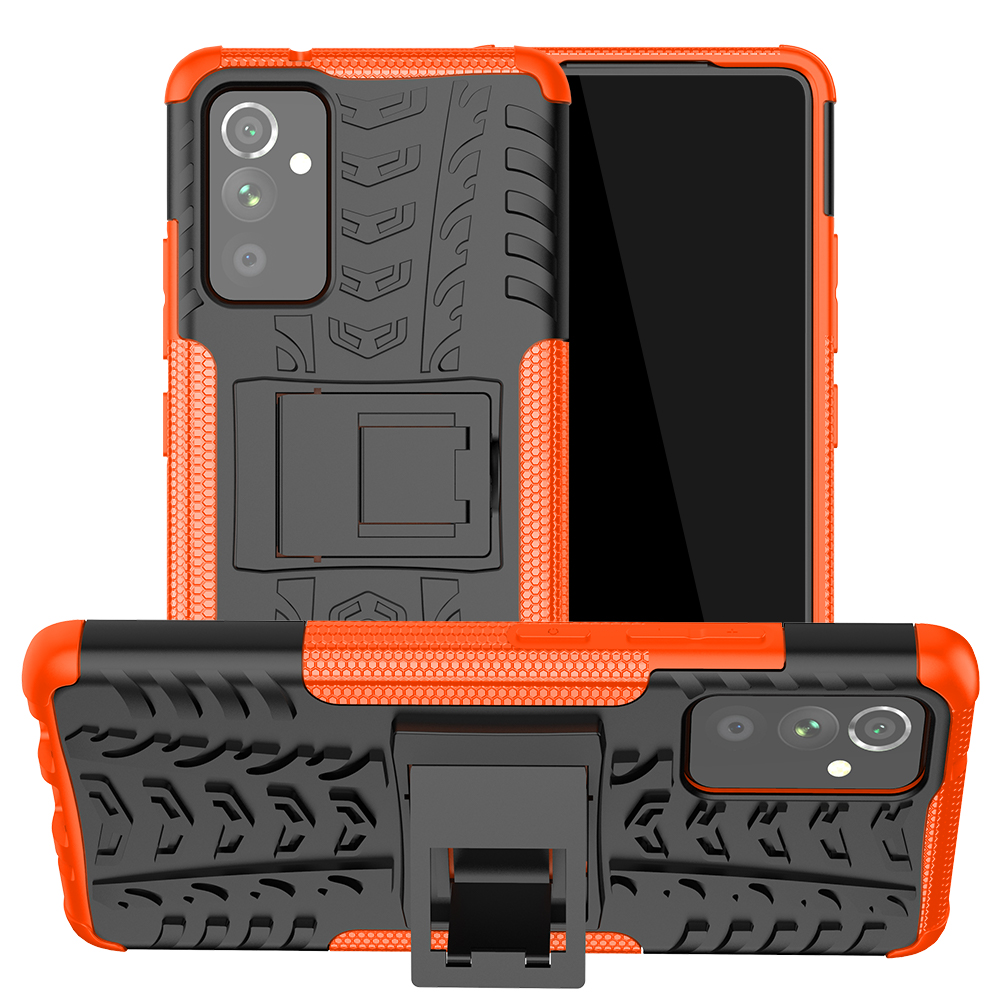 

Cool Tire Surfice Kickstand PC + TPU Гибридный Корпус Для Samsung Galaxy A82 5G Protector Protector - Апельсин, Galaxy A82 5G