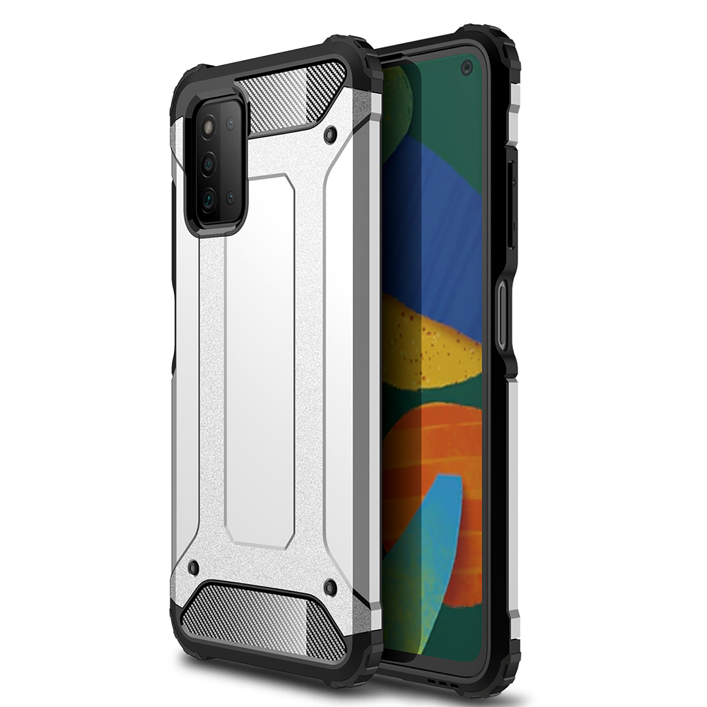 

Hybrid Phone Shell Anti-Drop Protective Case for Samsung Galaxy F52 5G - Silver, Samsung Galaxy F52 5G