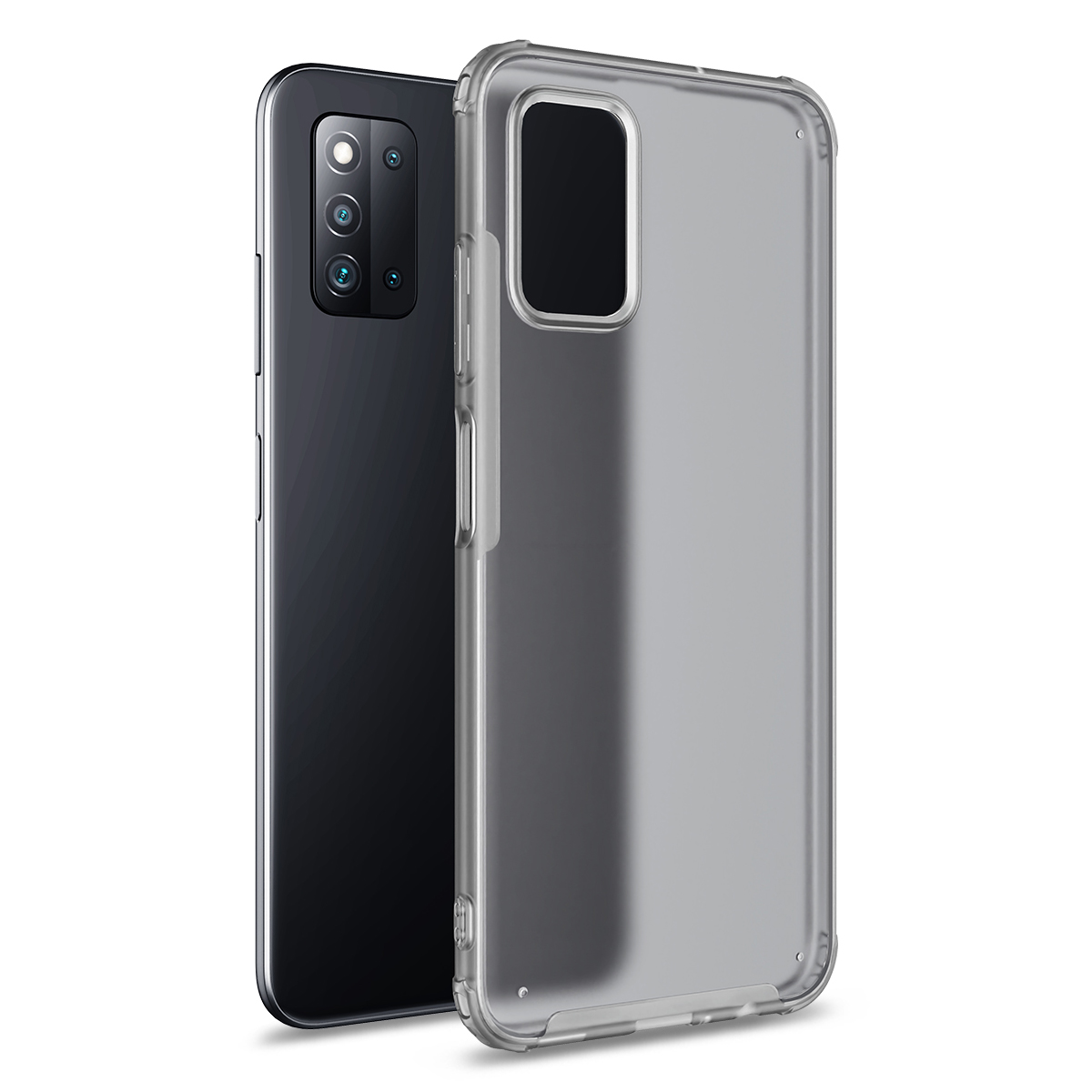 

Серия Брони Матовой Поверхности PC + TPU Гибридный Телефон Для Samsung Galaxy F52 5G - Прозрачный, Galaxy F52 5G