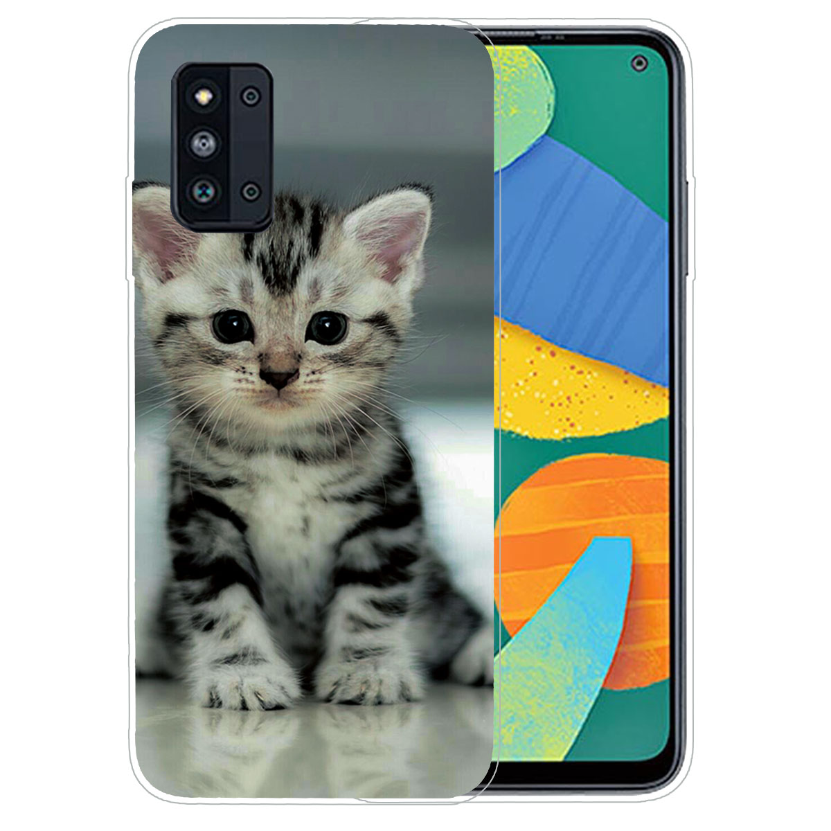 

Шаблон Печати Дизайн Мягкий TPU Чехол Для Телефона Для Samsung Galaxy F52 5G - Милый Кот, Samsung Galaxy F52 5G