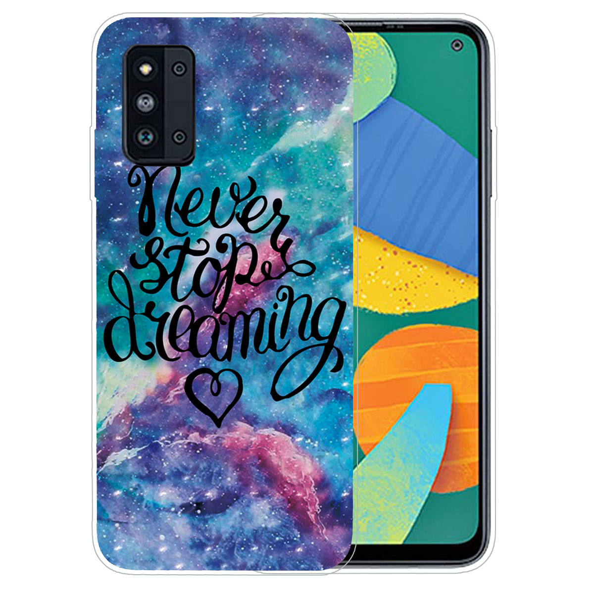 

Шаблон Печати Дизайн Мягкий TPU Чехол Для Телефона Для Samsung Galaxy F52 5G - Не Переставайте Мечтать, Samsung Galaxy F52 5G