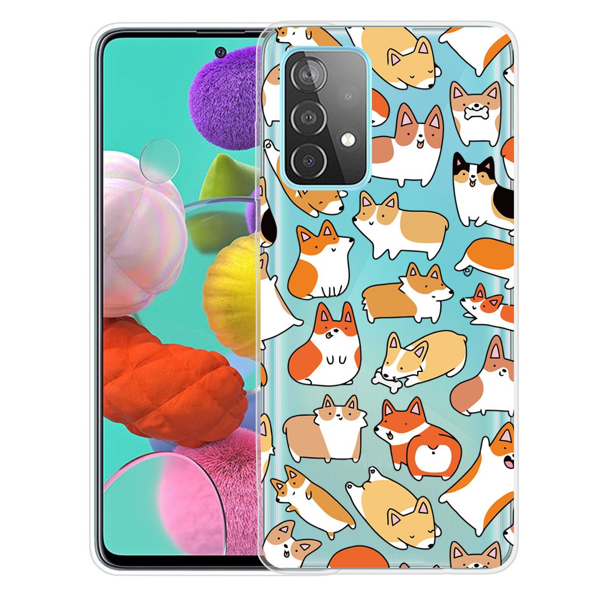 

Pattern Printing Design Soft TPU Phone Case Cover for Samsung Galaxy A82 5G - Cartoon Cat, Galaxy A82 5G