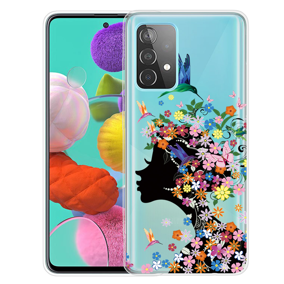

Pattern Printing Soft TPU Phone Case for Samsung Galaxy A82 5G - Flower and Beauty, Galaxy A82 5G