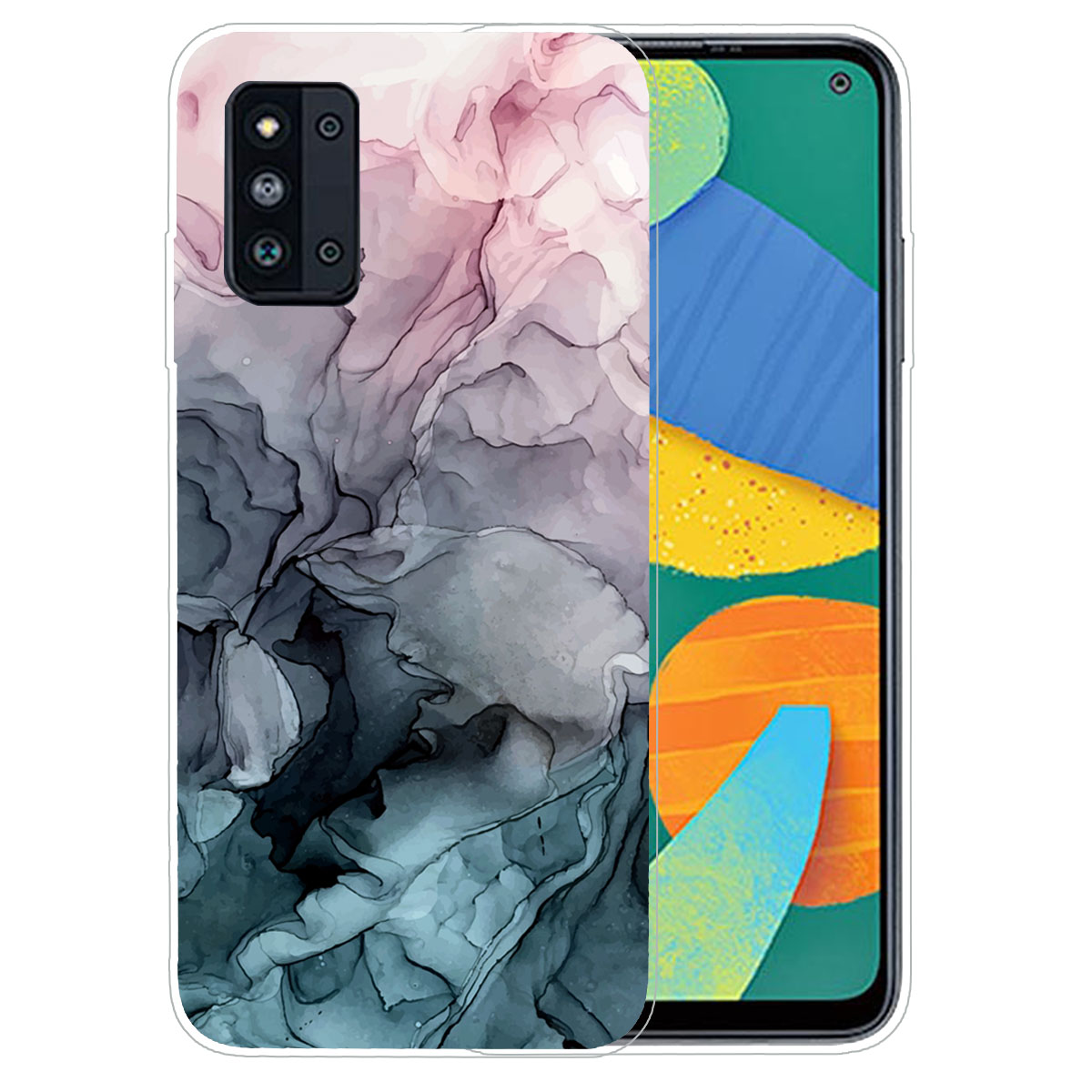

Marble Pattern TPU Cover Case for Samsung Galaxy F52 5G - Style A, Galaxy F52 5G