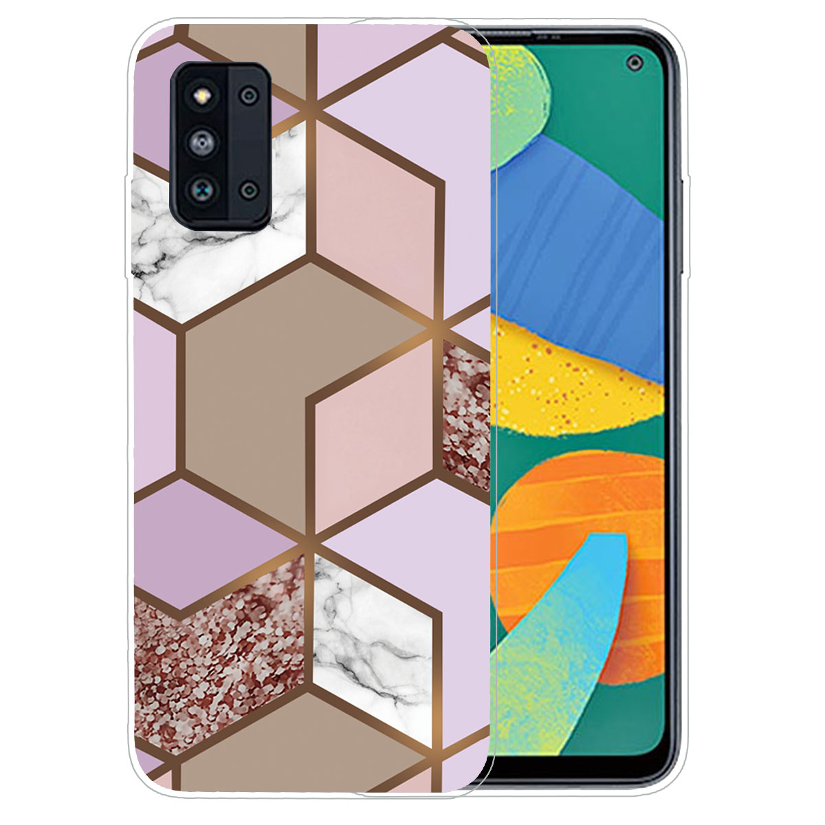 

Marble Pattern TPU Cover Case for Samsung Galaxy F52 5G - Style I, Galaxy F52 5G