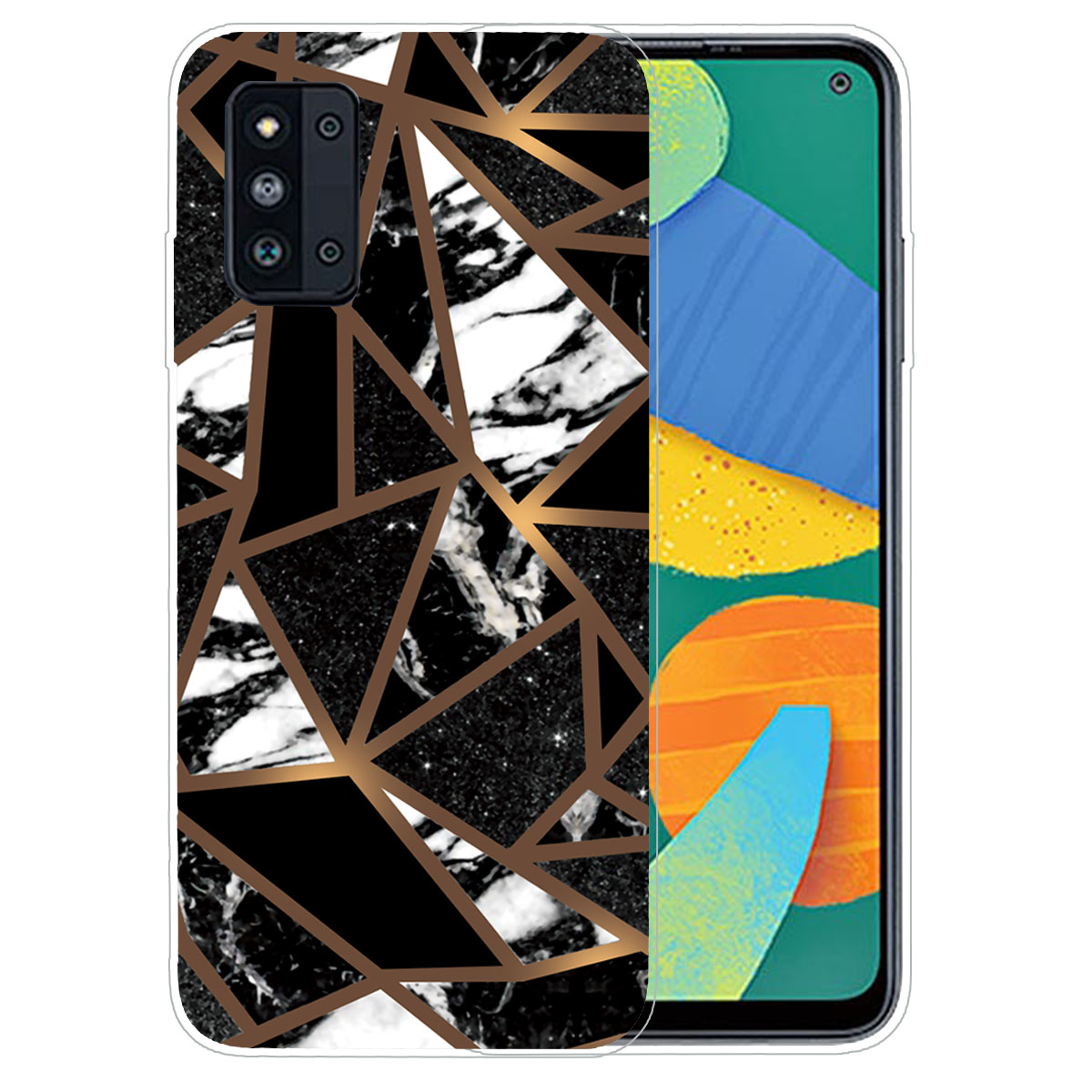 

Marble Pattern TPU Cover Case for Samsung Galaxy F52 5G - Style L, Galaxy F52 5G