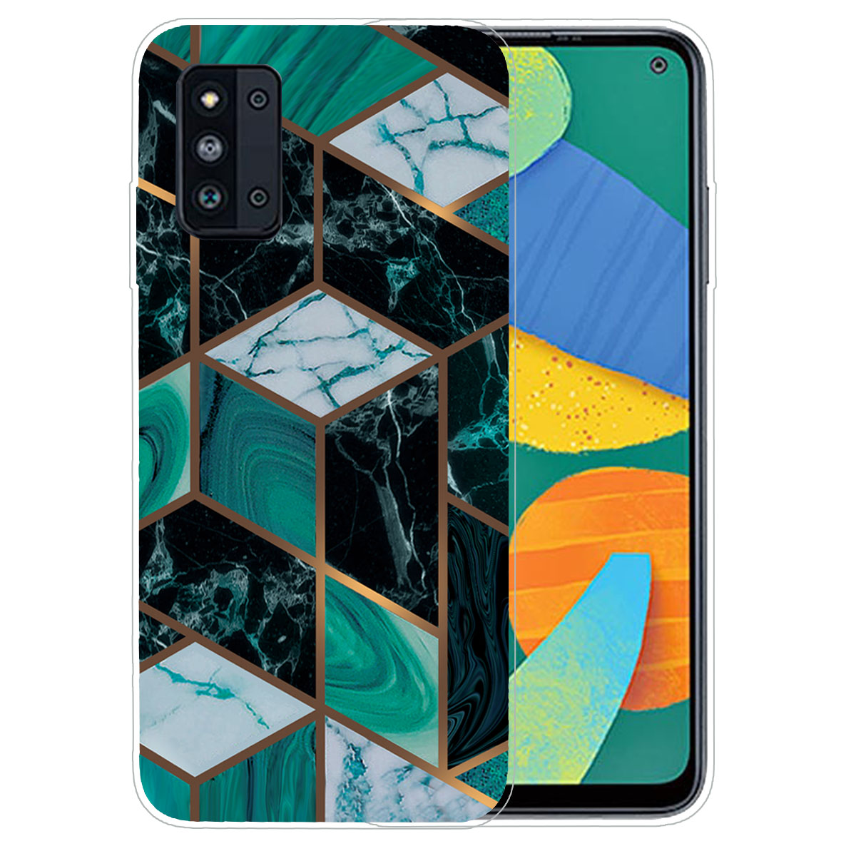 

Marble Pattern TPU Cover Case for Samsung Galaxy F52 5G - Style N, Galaxy F52 5G