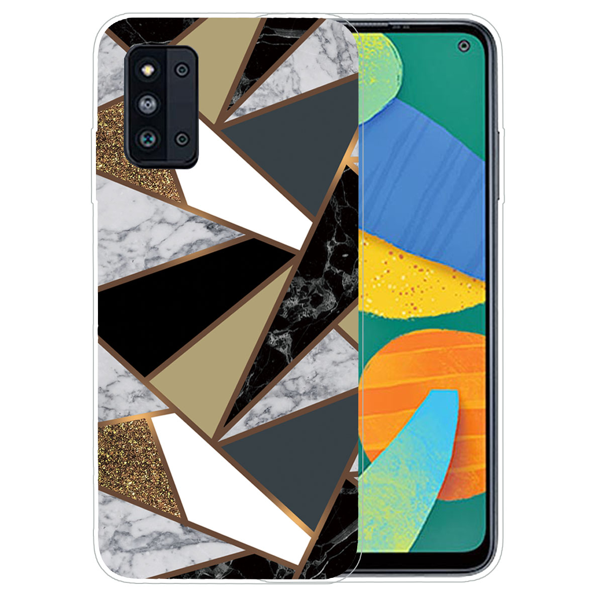 

Marble Pattern TPU Cover Case for Samsung Galaxy F52 5G - Style O, Galaxy F52 5G
