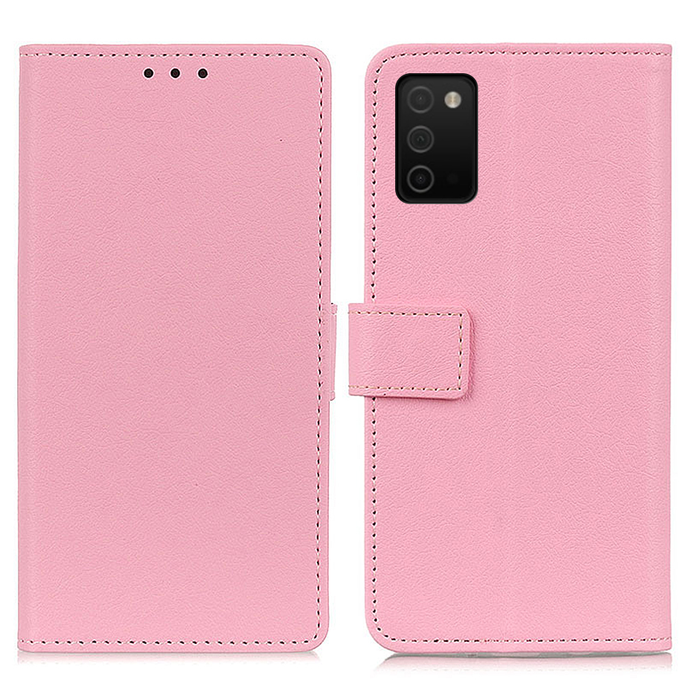 

Wallet Leather Phone Folio Casing with Stand for Samsung Galaxy A03s (166.5 x 75.98 x 9.14mm) - Pink, Galaxy A03s (166.5 x 75.98 x 9.14mm)