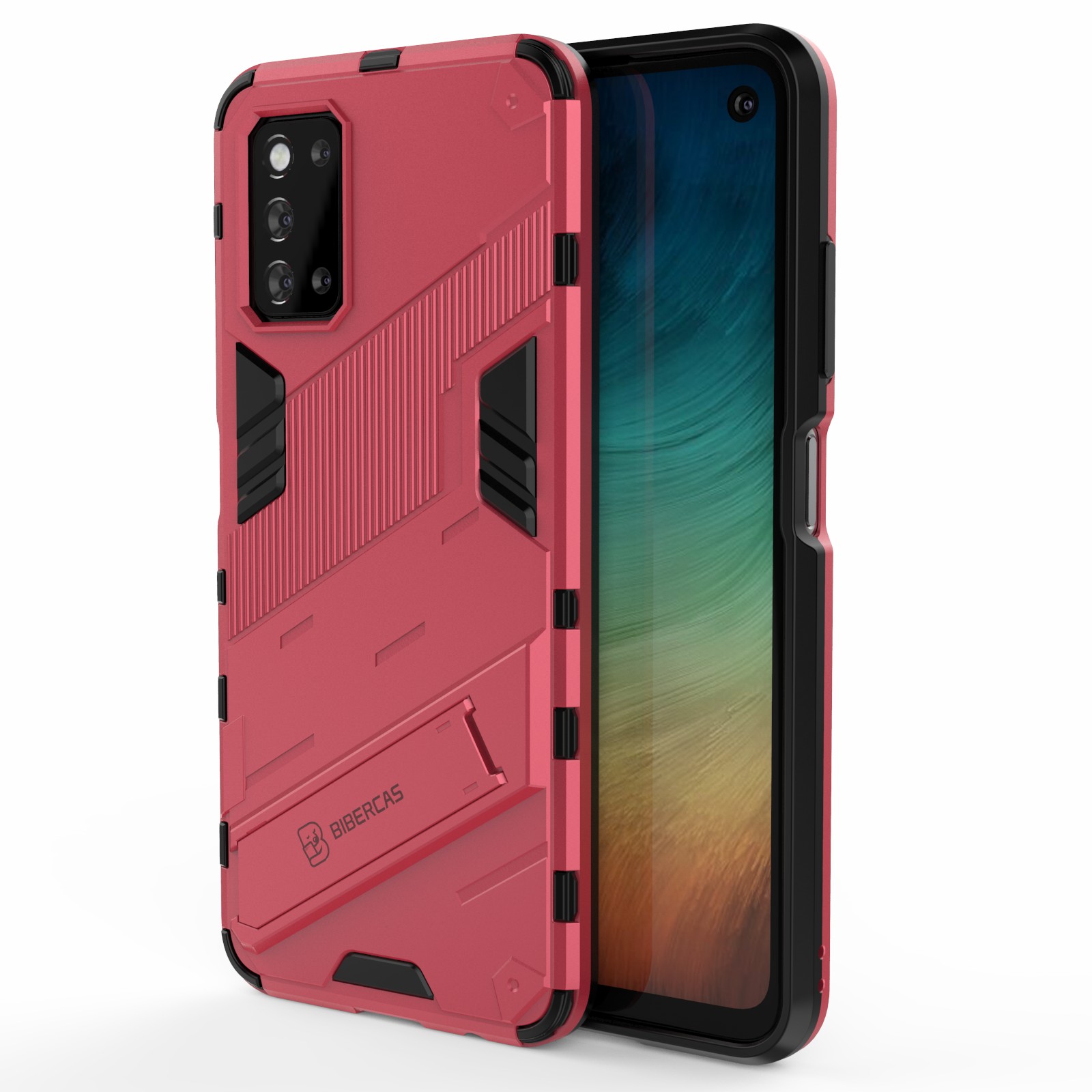 

Kickstand Design Anti-Drop PC + TPU Гибридный Чехол Для Телефона Для Samsung Galaxy F52 5G - Роза, Samsung Galaxy F52 5G