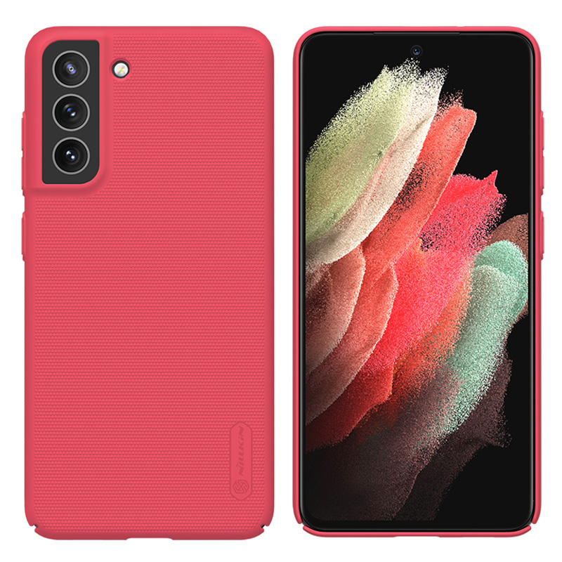 

NILLKIN Frosted Shield Matte Surface Hard PC Phone Cover Case for Samsung Galaxy S21 FE 2021 - Red, Galaxy S21 FE 5G