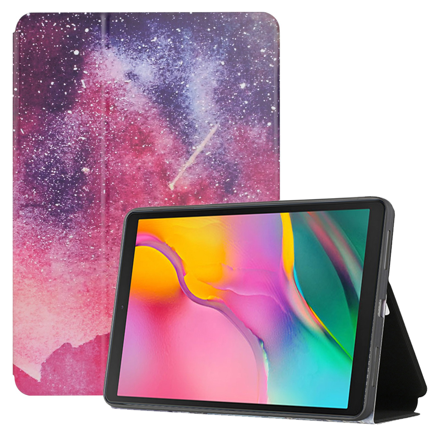 

Pattern Printing Bi-fold PU Leather Smart Cover for Samsung Galaxy Tab A 10.1 (2019) SM-T510 (Wi-Fi)/SM-T515 (LTE) - Starry Sky, Galaxy Tab A 10.1 (2019)
