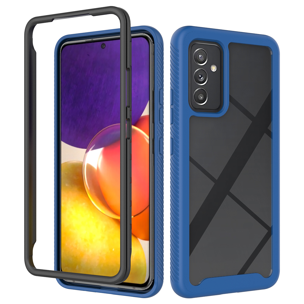 

Shockproof PC + TPU + Acrylic Hybrid Case Shell for Samsung Galaxy A82 5G - Dark Blue, Galaxy A82 5G