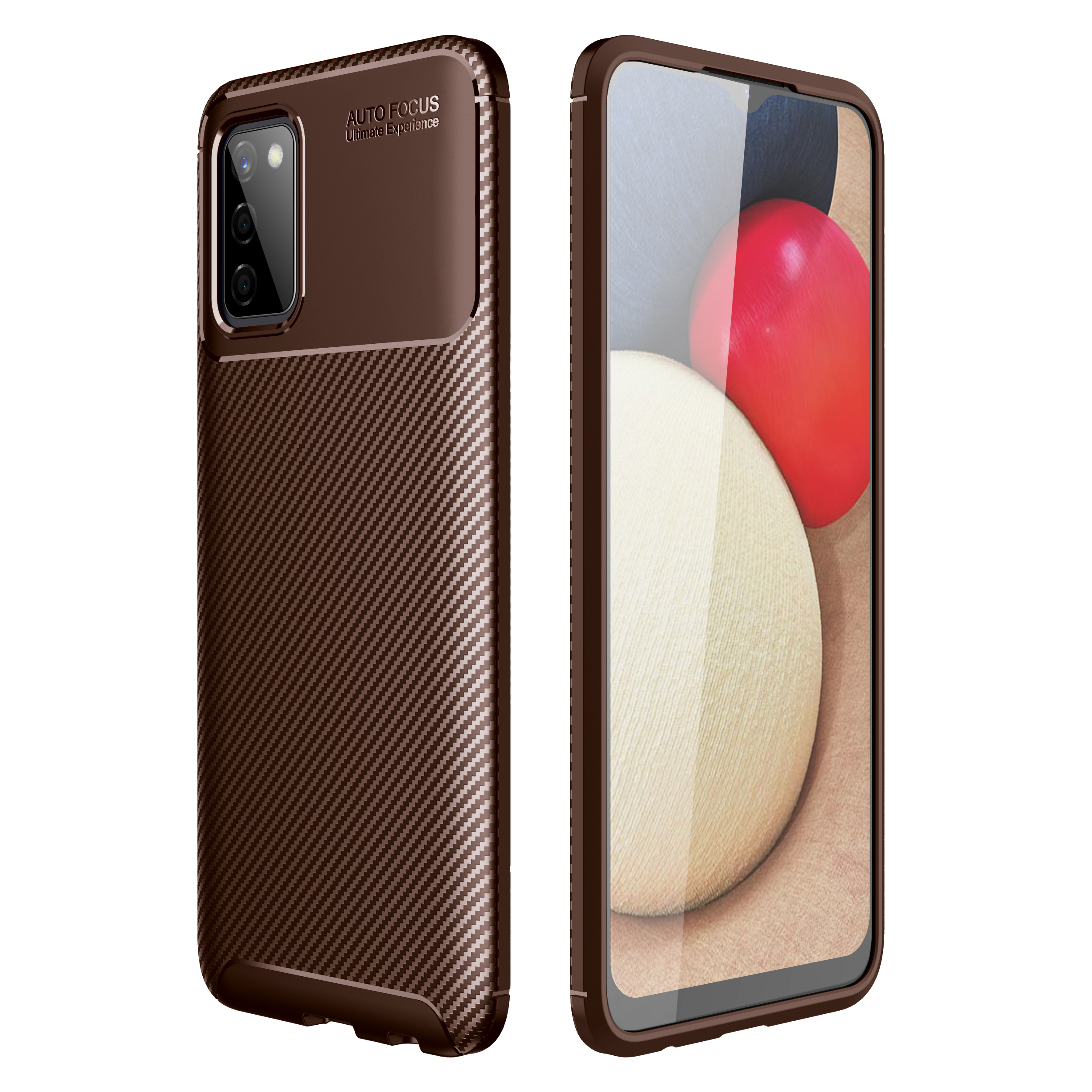 

Carbon Fiber Texture Anti-Fall TPU Phone Case Protector Cover for Samsung Galaxy A03s (164.2 x 75.9 x 9.1mm) - Brown, Galaxy A03s (164.2 x 75.9 x 9.1mm)