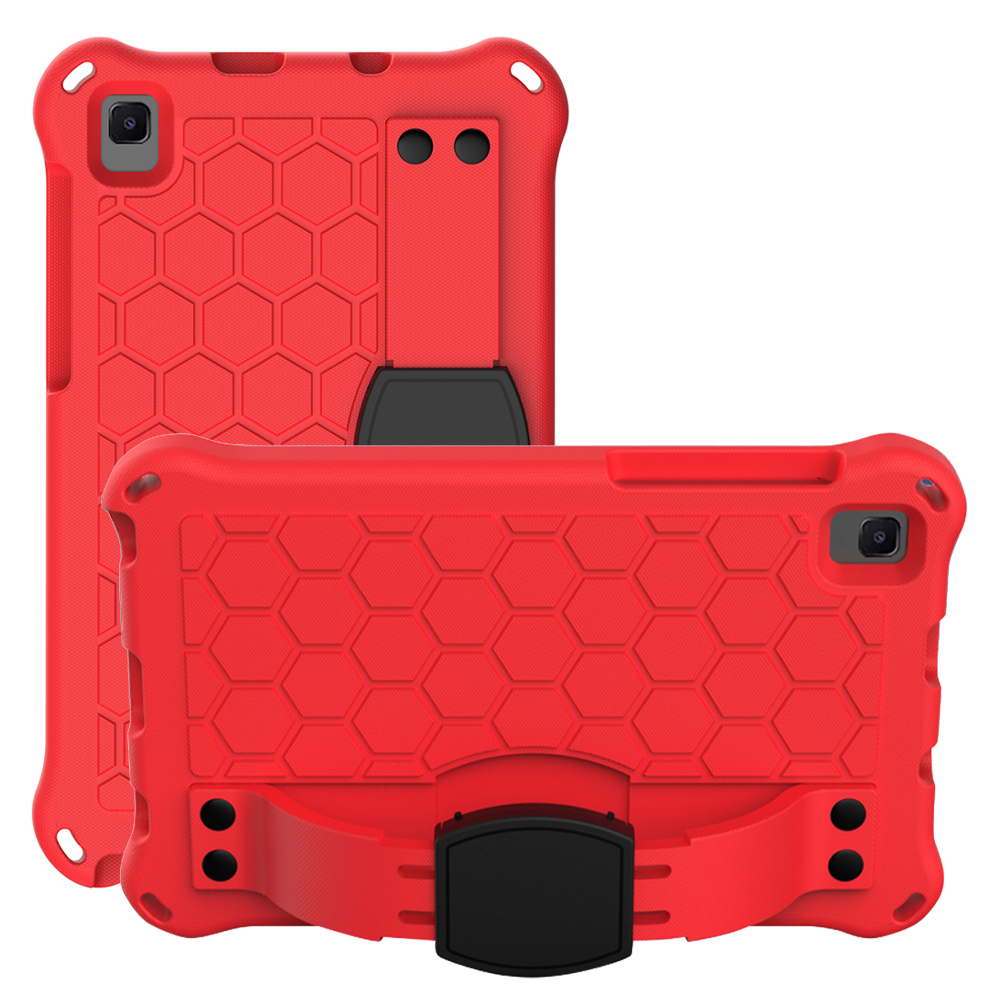 

Сотовая Текстура EVA Drop-respose Handland Защитная Крышка Для Samsung Galaxy Tab A 8.0 (2019) с S Pen SM-P200 - Красный/черный, Galaxy Tab A 8.0 (2019) with S Pen P200