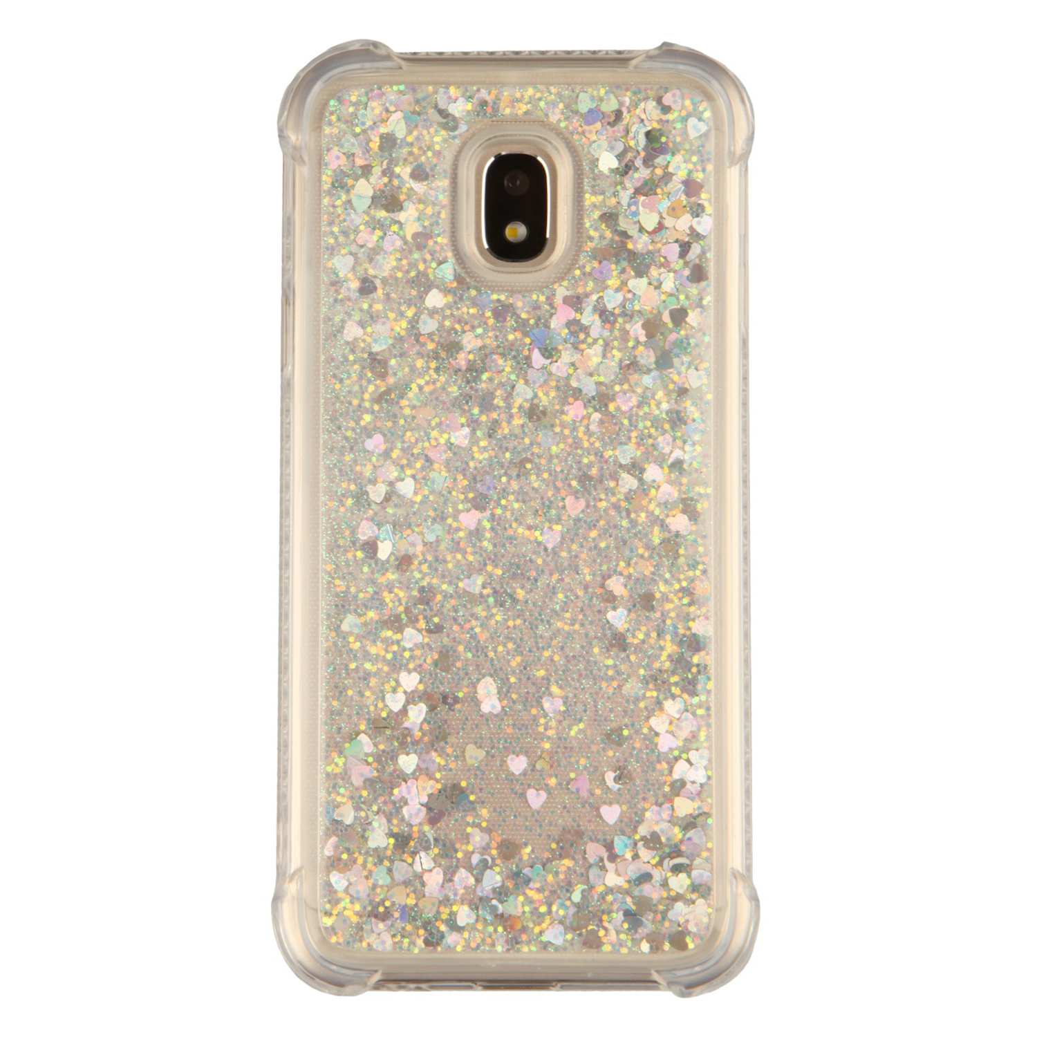 

Несколько Цвет Quicksand Защитная Крышка TPU Для Samsung Galaxy J3 (2017) / J330 - Ослепительное Сердце / Серебро, Galaxy J3 (2017)