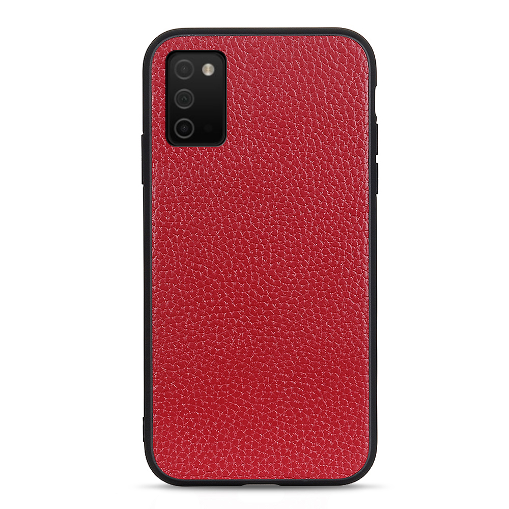 

Genuine Leather Coated PC+TPU Case Litchi Texture Phone Back Cover Shell for Samsung Galaxy A03s (166.5 x 75.98 x 9.14mm) - Red, Galaxy A03s (166.5 x 75.98 x 9.14mm)