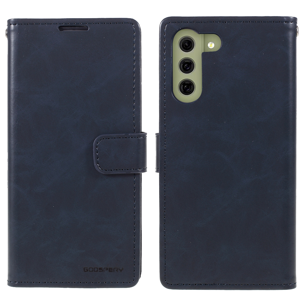

Mercury Goospery Blue Moon Кожаный Кошелек Защитный Чехол С Подставкой Для Samsung Galaxy S21 Fe - Синий, Galaxy S21 FE 5G