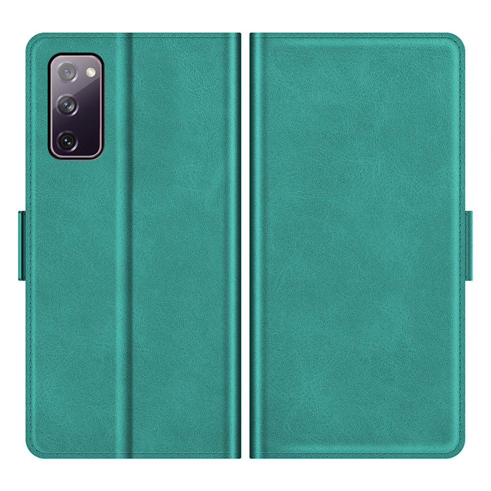 

PU Leather Phone Wallet Stand Case Shell with Dual Magnetic Clasp Closure for Samsung Galaxy S20 FE 2022/S20 FE 4G/S20 FE 5G/S20 Lite - Cyan, Galaxy S20 FE