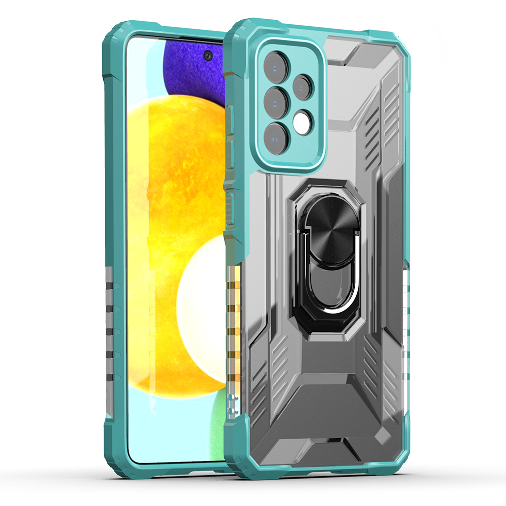 

Tough Rugged Dual Layer Protective Case Hybrid Hard PC Soft TPU Rubber Kickstand Cover for Samsung Galaxy A52 4G/5G / A52s 5G - Green, Galaxy A52 5G