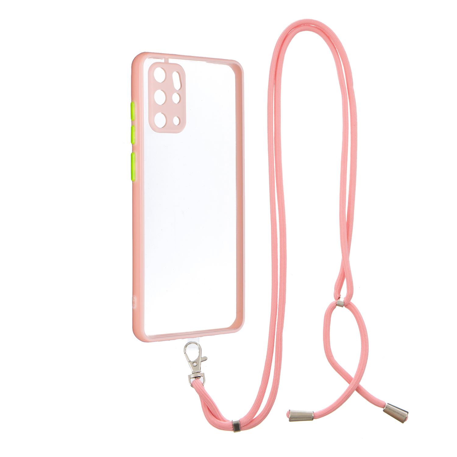 

Heavy Duty TPU Акриловый Гибридный Абонентный Бампер С Ремешком Для Samsung Galaxy S20 Plus / S20 PLUS 5G. - Розовый, Galaxy S20 Plus 4G