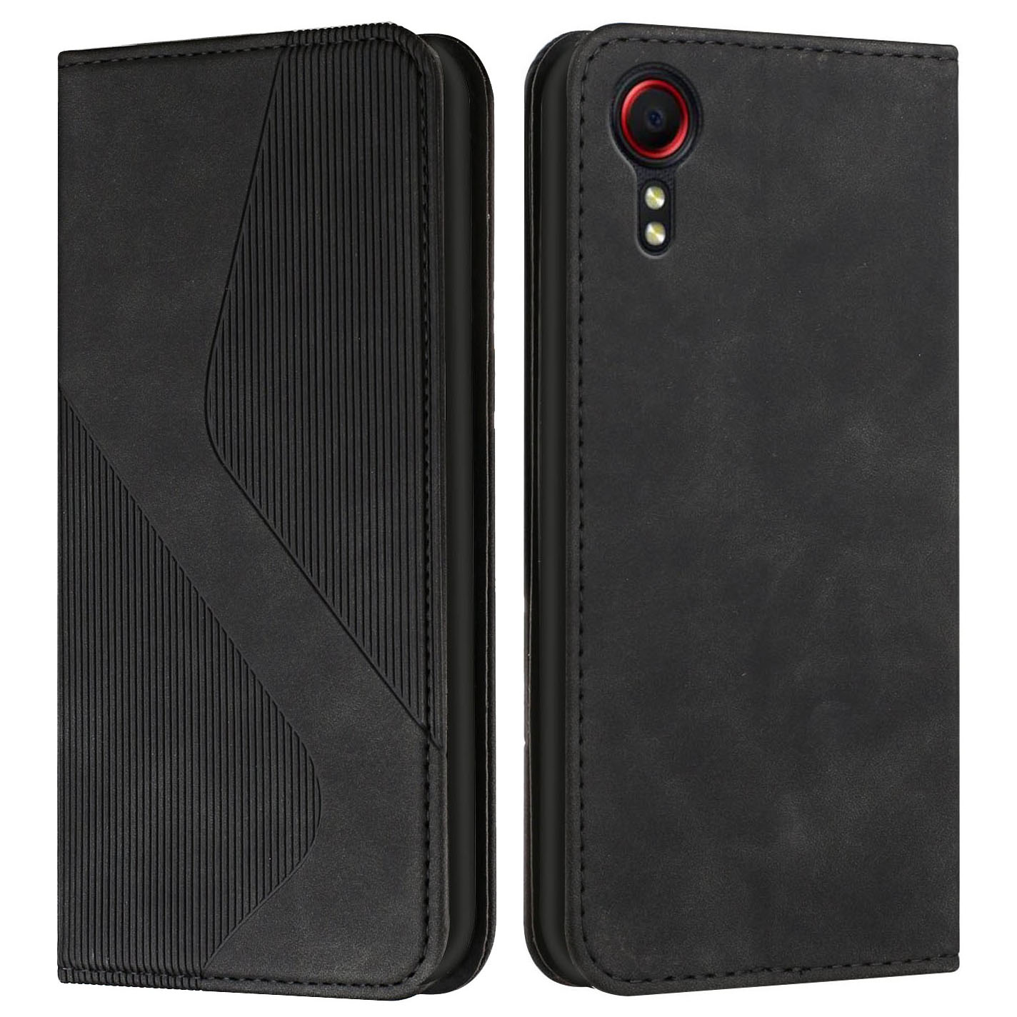 

Business Style Skin-touch Feel Protective Mobile Phone Case with Stand for Samsung Galaxy Xcover 5 - Black, Galaxy Xcover 5