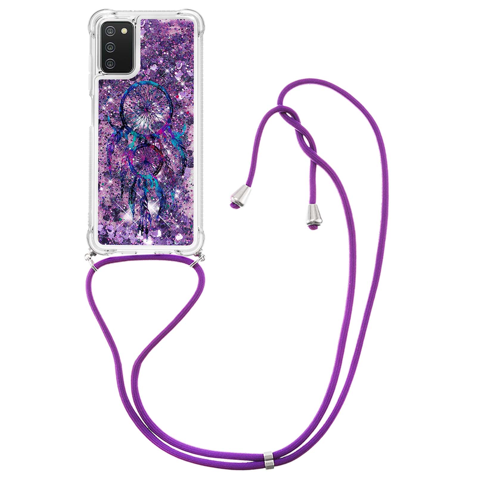 

Blitter Bling Plow Liquid Sparkle Quicksand Soft Tpu Chace с Ремешком Для Samsung Galaxy A03s (166,5 x 75,98 x 9,14 Мм) - Ветрный Звонок, Samsung Galaxy A03s (166.5 x 75.98 x 9.14mm)