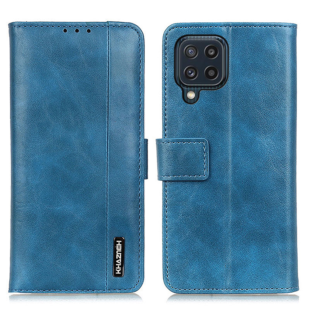 

Anti-scratch Leather Wallet Protective Stand Cover Case for Samsung Galaxy M32 (Global Version) - Blue, Galaxy M32 (Global Version)