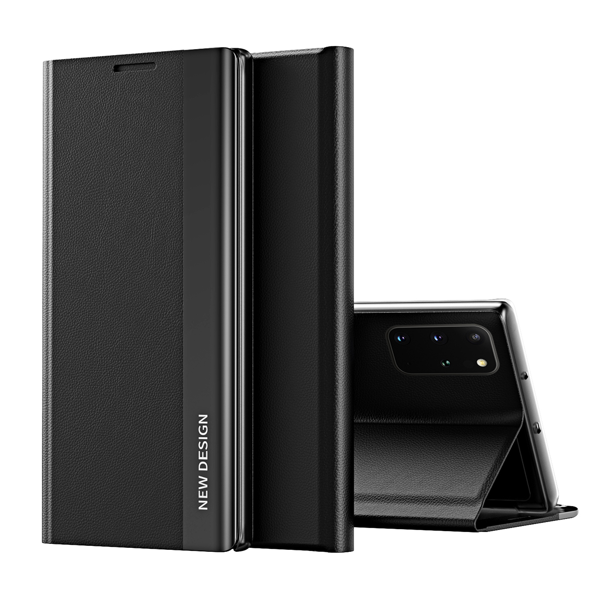 

Магнитная Автоматическая Подставная Стенда Кожаная Телефон Для Samsung Galaxy S20 Plus - Черный, Galaxy S20 Plus 4G