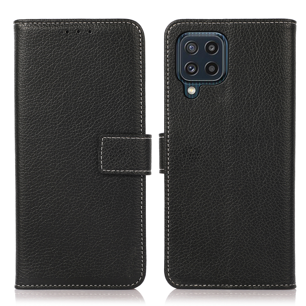 

Litchi Texture Anti-fall Leather Wallet Protective Cover Case for Samsung Galaxy M32 (Global Version) - Black, Galaxy M32 (Global Version) 4G