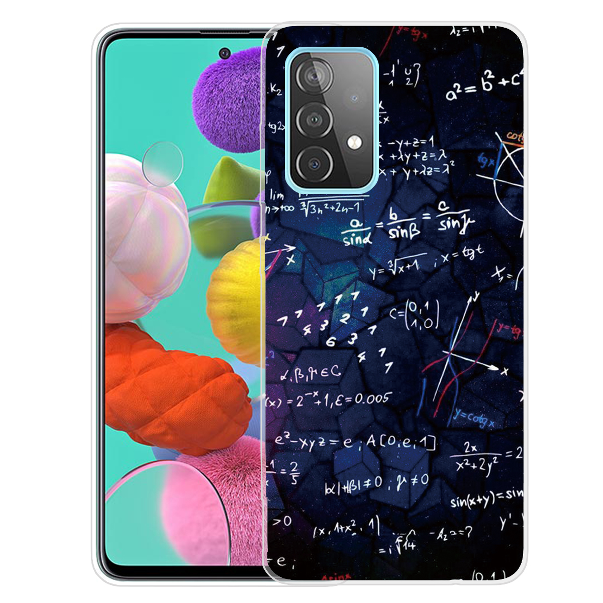 

Clear Slim Pattern Printing Soft TPU Anti-Scratch Shockproof Protective Cover for Samsung Galaxy A72 5G / 4G - Equation, Galaxy A72 5G