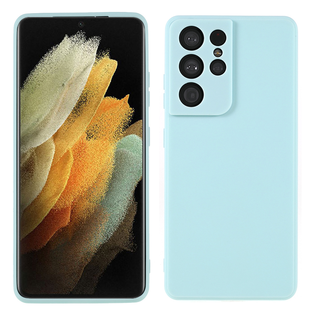 

Drop-Proof Soft TPU Smooth Surface Phone Case Cover for Samsung Galaxy S21 Ultra 5G - Cyan, Galaxy S21 Ultra 5G