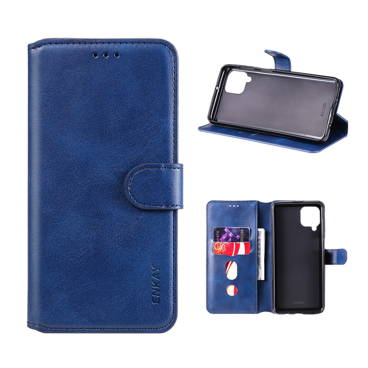 

Enkay Hat Prince Leather + Tpu Case Swellet at Over Mobile Phone Для Samsung Galaxy F62/M62 - Синий, Galaxy M62