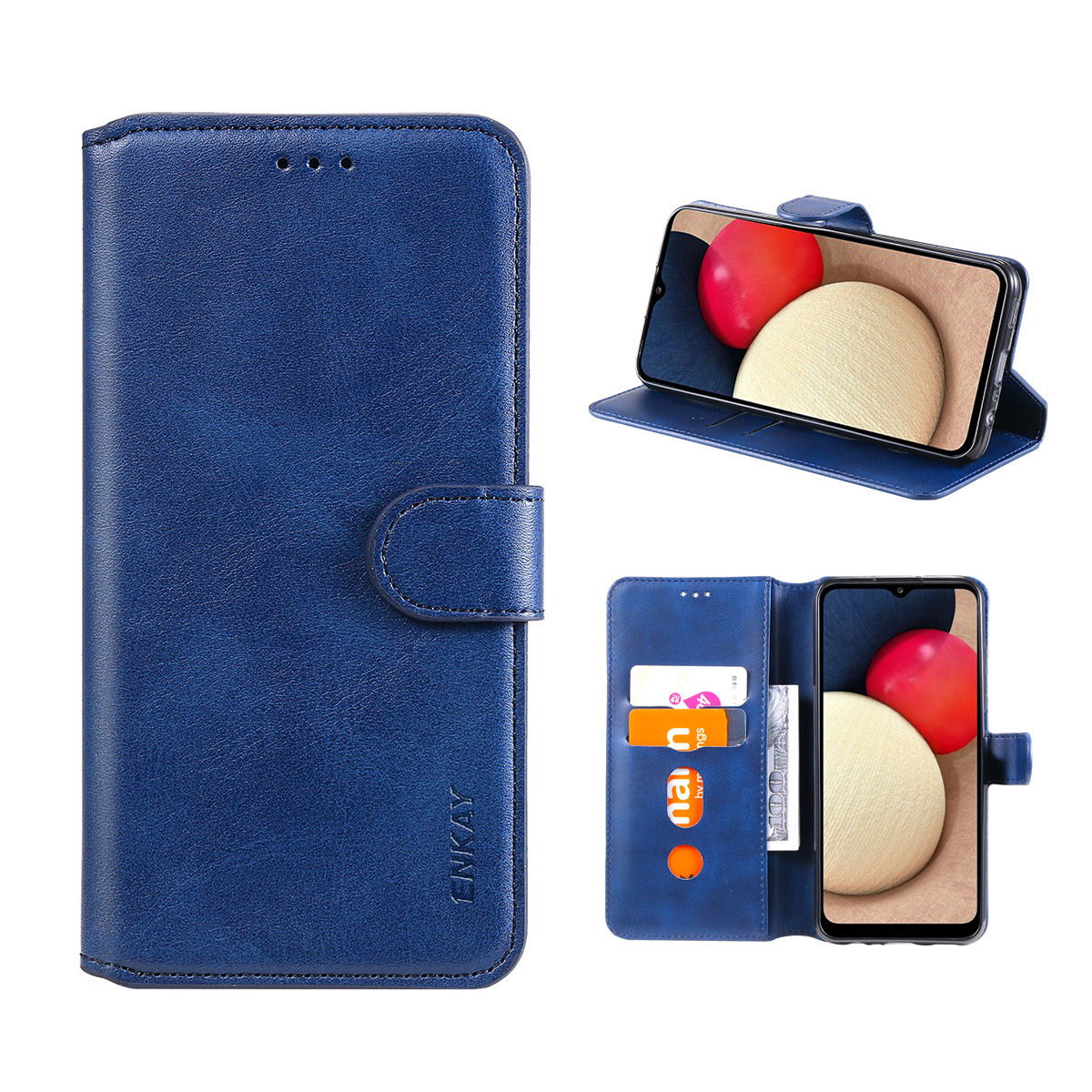 

Enkay Hat Prince Tpu + pu - Синий, Samsung Galaxy A03s (166.5 x 75.98 x 9.14mm)