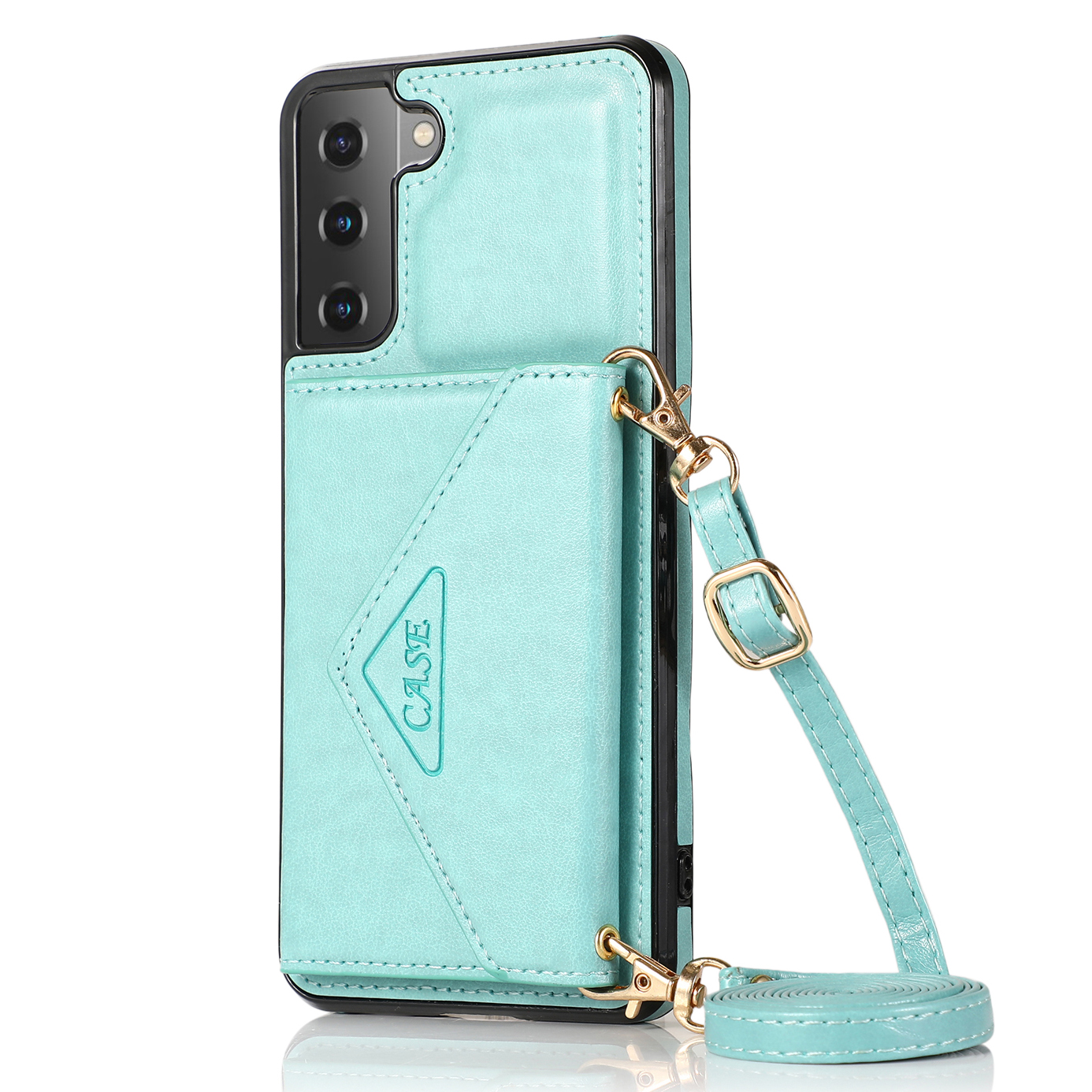 

PU Leather Tpu+пк -кошельки. - Зеленый, Galaxy S21 5G