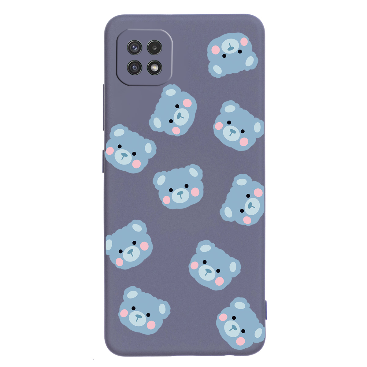

Little Bear Pattern Printing Liquid Silicone Silky-Soft Touch Protective Case for Samsung Galaxy A22 5G (EU Version) - Dark Purple, Galaxy A22 5G (EU Version)