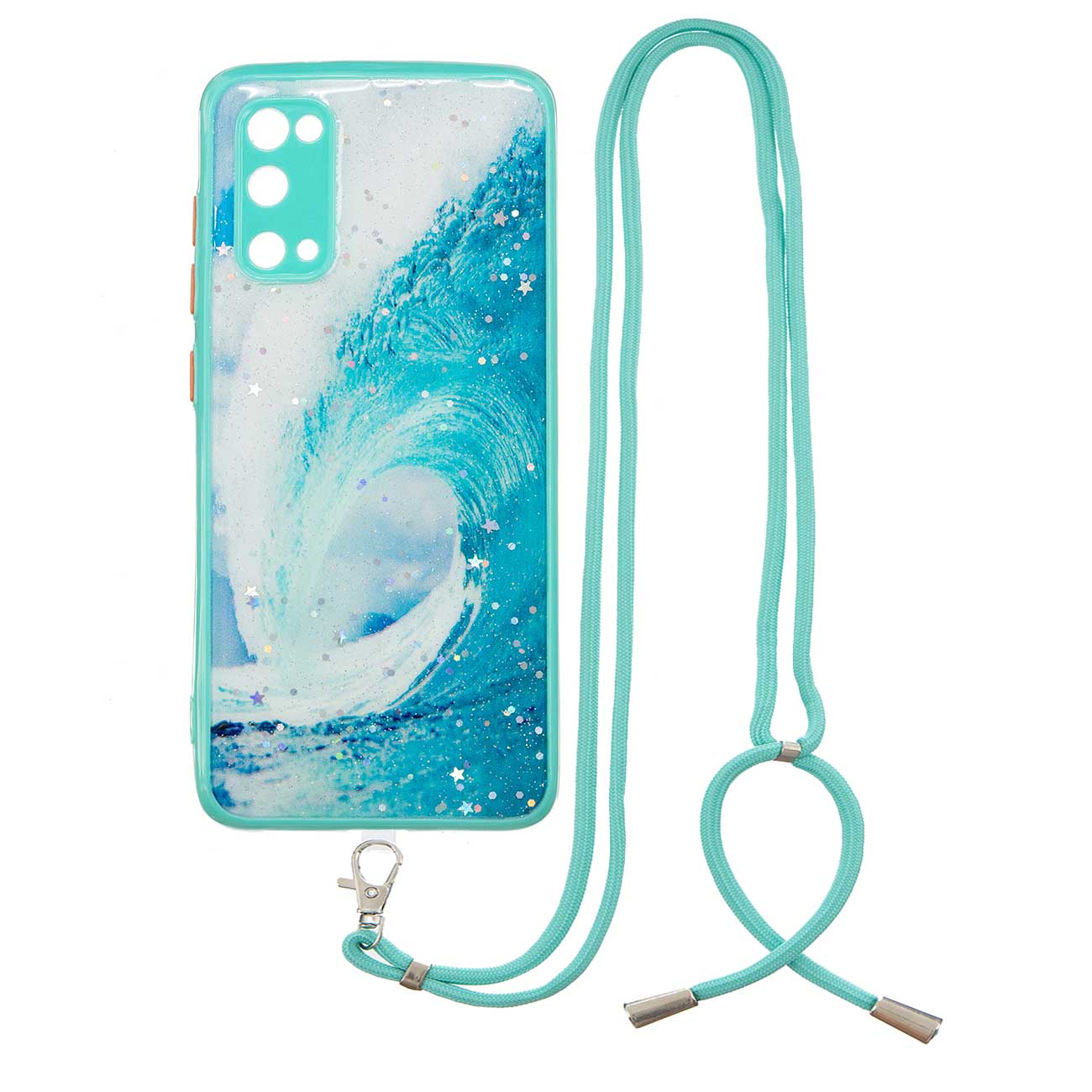 

Anti-drop Pattern Printing PC + TPU Hybrid Case Clear Back Protective Cover for Samsung Galaxy S20 4G/S20 5G - Wave, Galaxy S20 4G