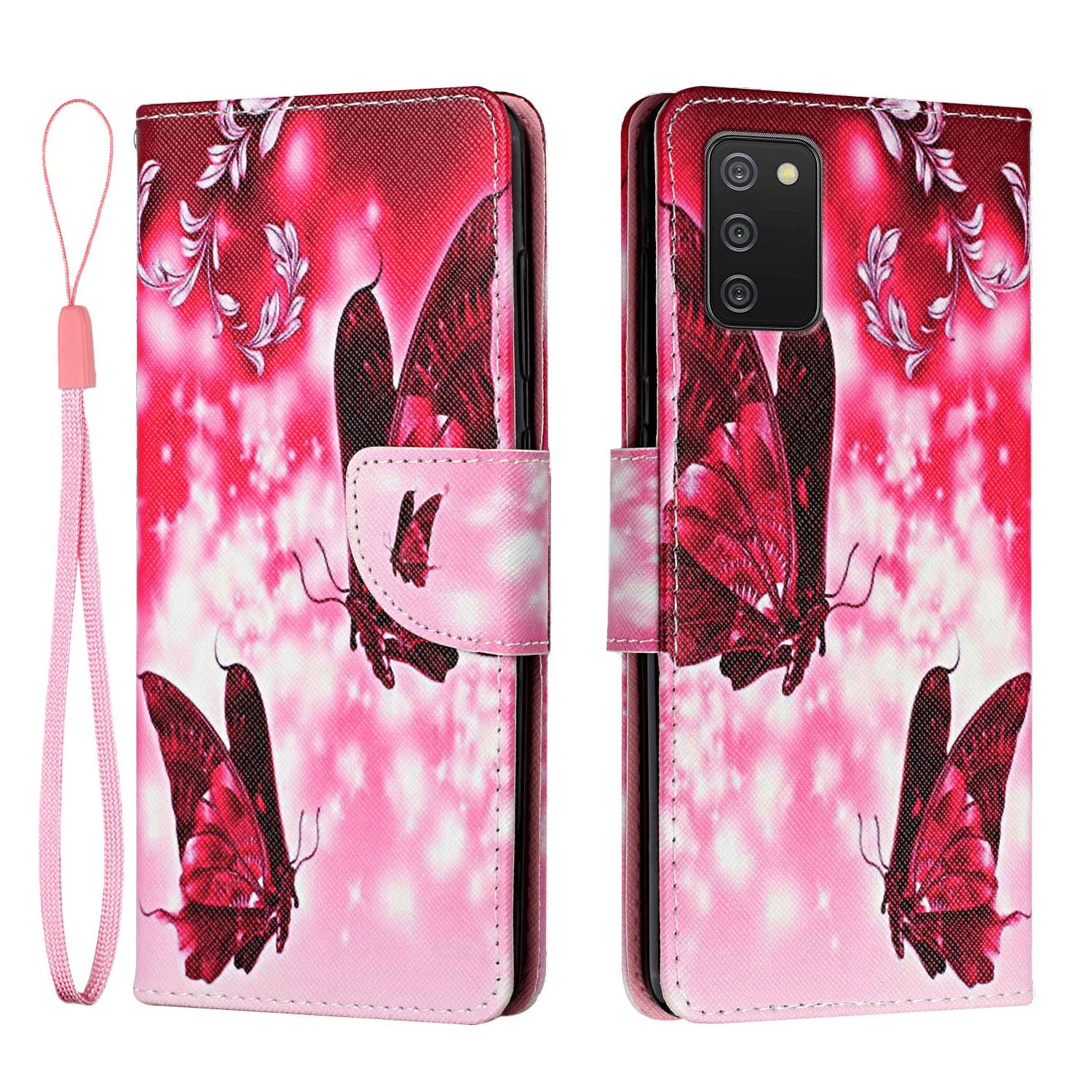 

Печать по Перекрестной Текстуре PU - Две Бабочки, Samsung Galaxy A03s (166.5 x 75.98 x 9.14mm)