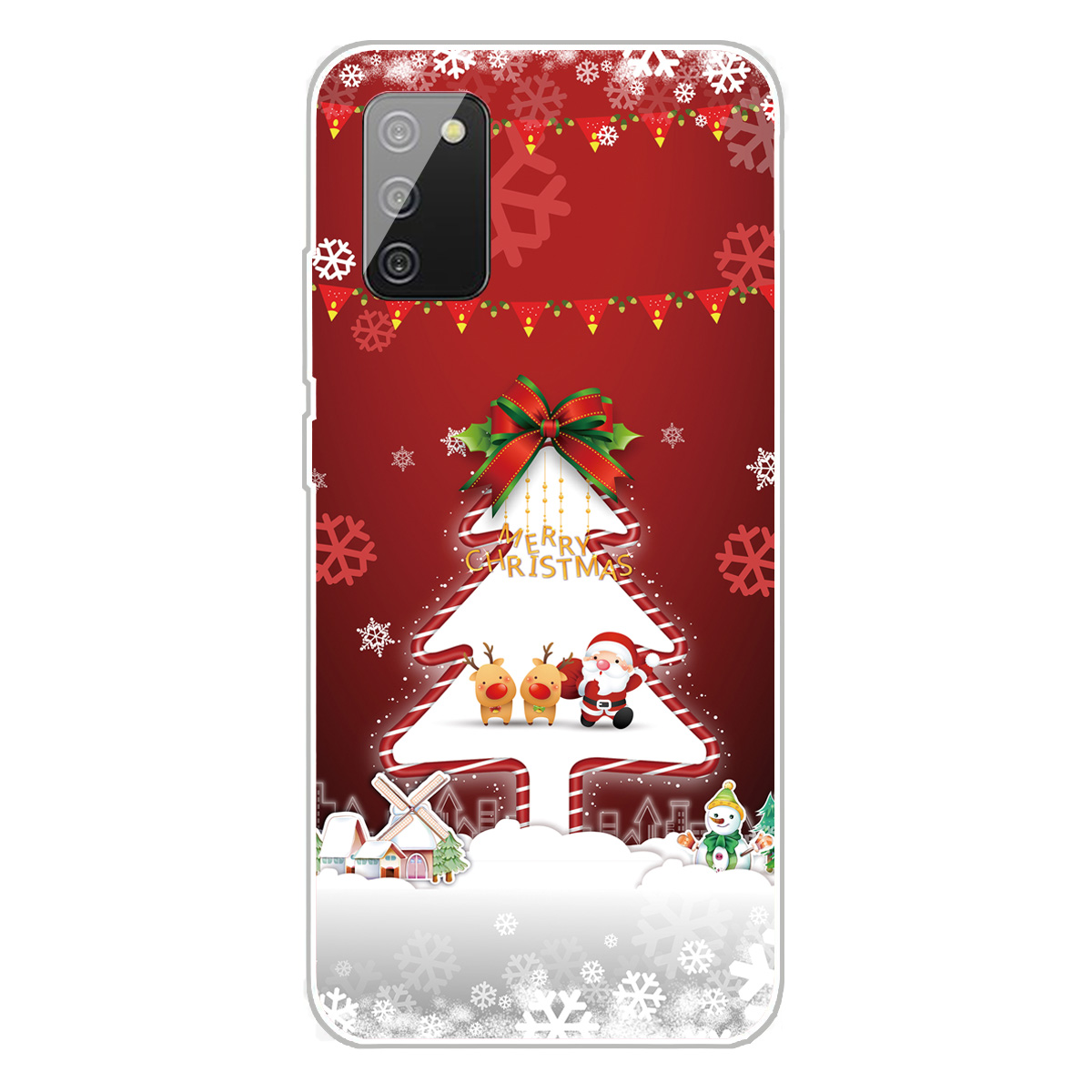 

IMD Christmas Pattern Printing Freely-Twisted Flexible TPU Phone Cover Case for Samsung Galaxy A03s (164.2 x 75.9 x 9.1mm) - White Christmas Tree, Galaxy A03s (164.2 x 75.9 x 9.1mm)