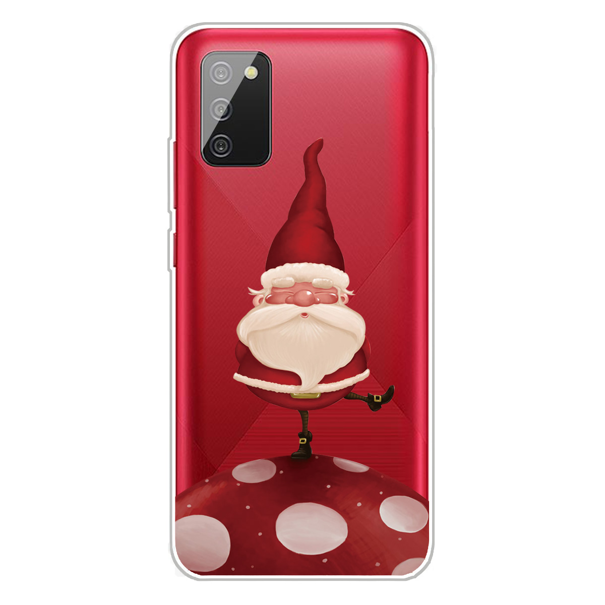 

IMD Christmas Pattern Printing Freely-Twisted Flexible TPU Phone Cover Case for Samsung Galaxy A03s (164.2 x 75.9 x 9.1mm) - Santa and Mushroom, Galaxy A03s (164.2 x 75.9 x 9.1mm)