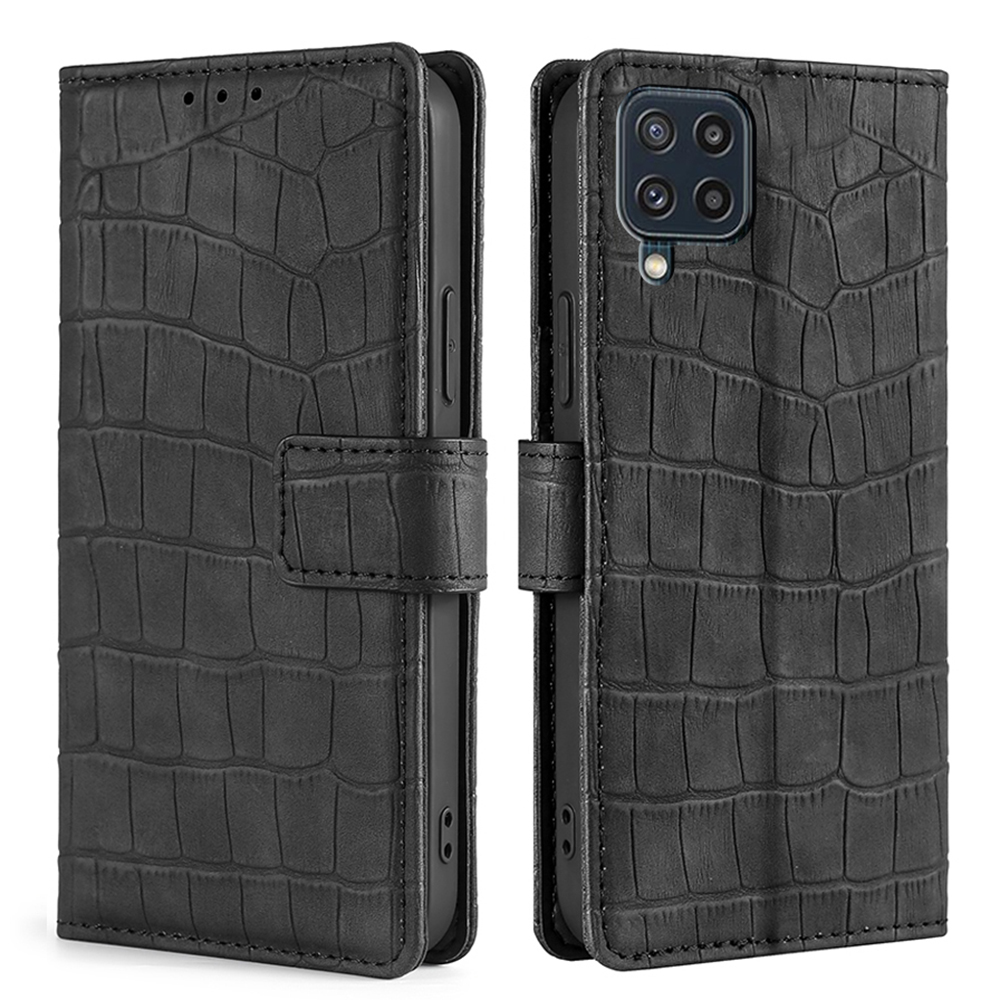 

Crocodile Texture Counce Touch Country STANT Кошелек Кожаный Чехол Крышка Оболочки Для Samsung Galaxy M32 (Глобальная Версия) - Чернить, Galaxy M32 (Global Version) 4G